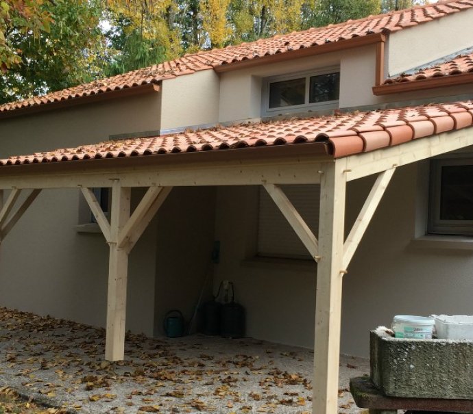 Auvent bois 32
